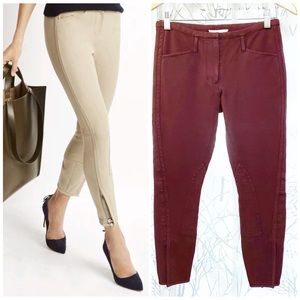 3.1 Phillip Lim Jodhpur BROWN ankle zipper zip skinny leg stretch pants leggings